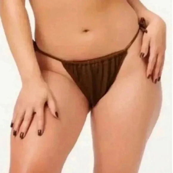 Good American sz 1-2   Small- Medium Mocha Always Fits Tiny Ties Bottom NEW - Picture 1 of 5